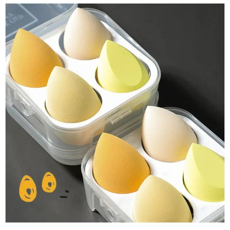 4-Piece Makeup Sponge Set Soft Beauty Blender with Storage Case
