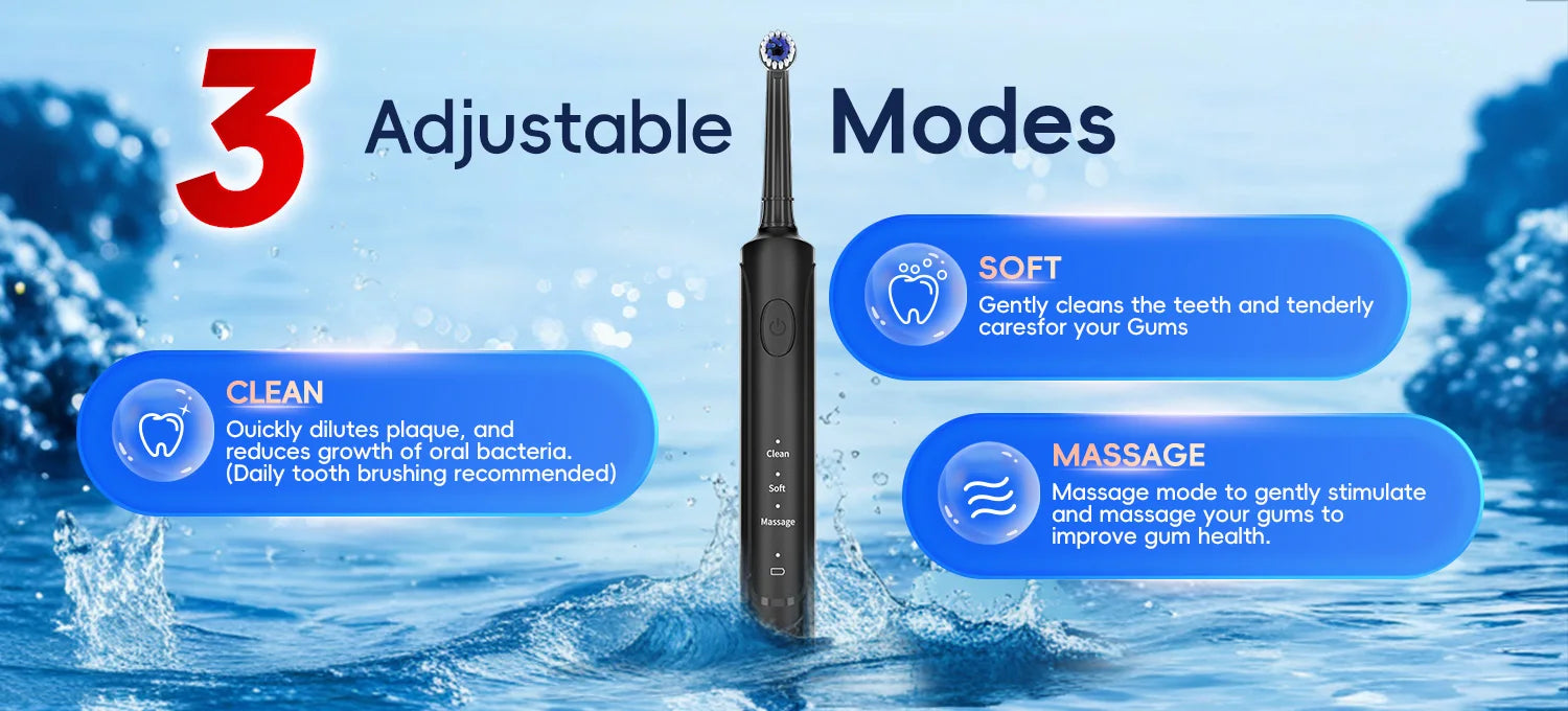 Electric Toothbrush Water Flosser Combo Oral Irrigator Kit - 17