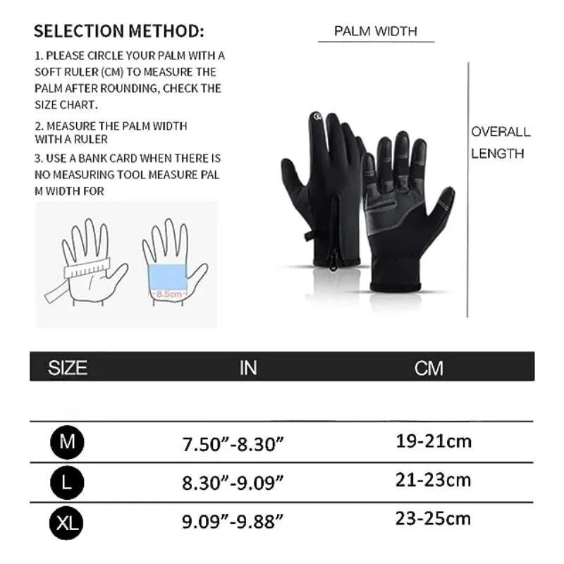 Waterproof Winter Gloves Touch Screen Thermal Cycling Ski Mittens