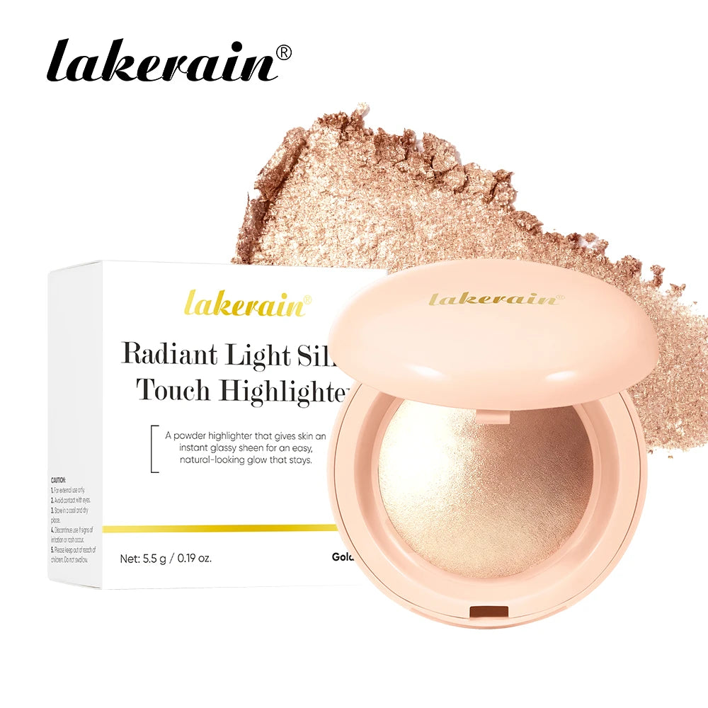 Baked Highlighter Powder Pearl Shimmer Natural Radiant Glow Makeup