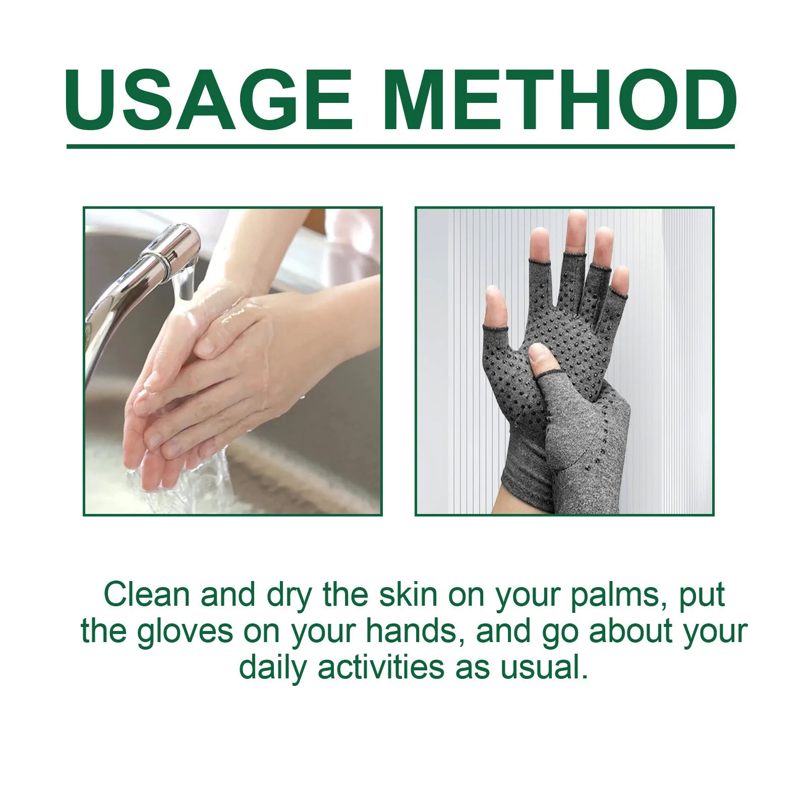 Magnetic Arthritis Therapy Gloves Hand Wrist Pain Relief Compression - 9