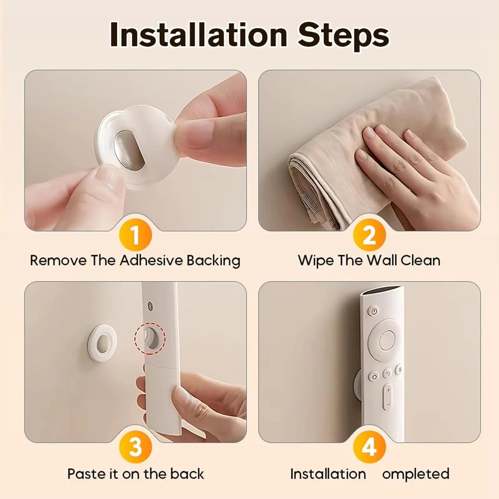 Magnetic Remote Control Holder Wall Mount Storage Hook for Home - 5