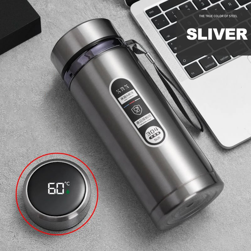 SoftAura Smart Thermos Bottle LED Temperature Display Vacuum Flask 500ml