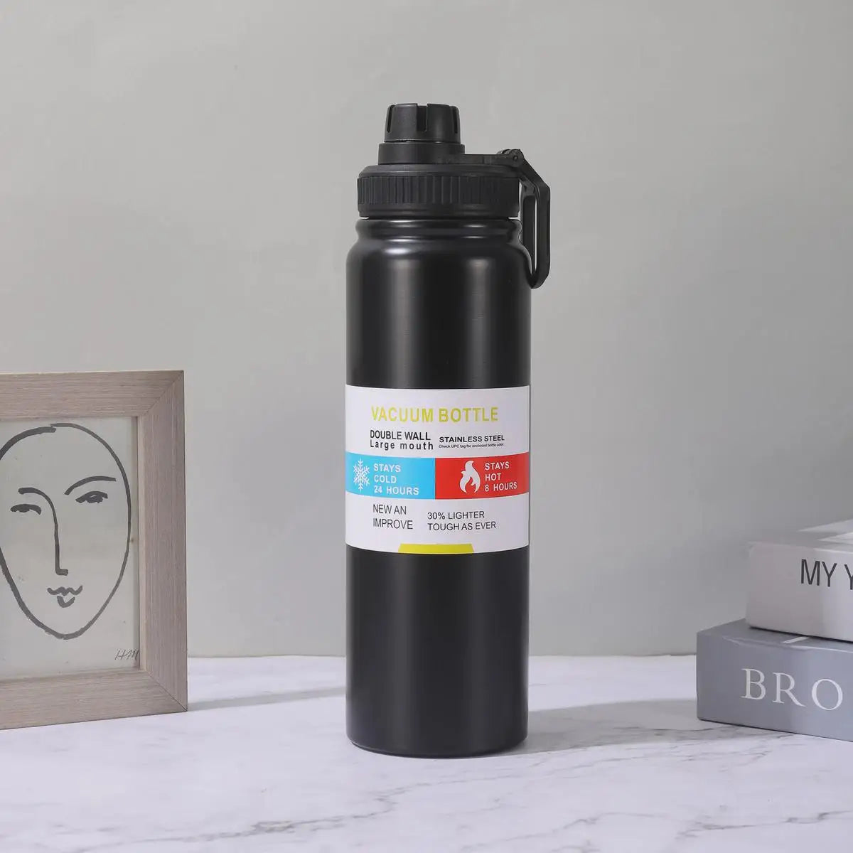 Insulated Stainless Steel Vacuum Flask Thermal Water Bottle Sport Cup - 18