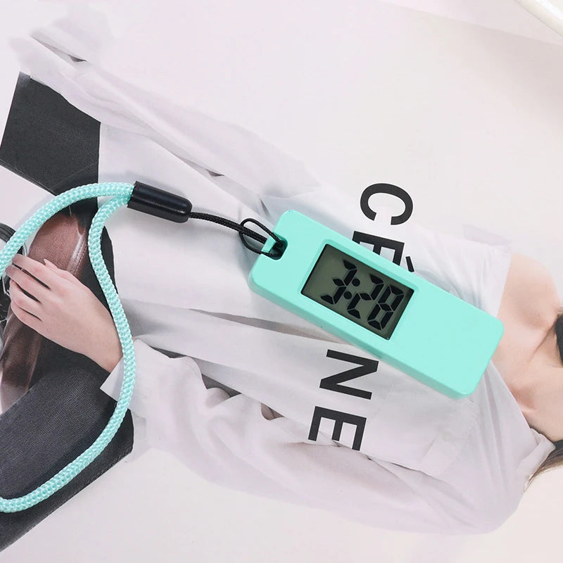 Portable LED Digital Keychain Clock Mini Silent Exam Study Timer - 10