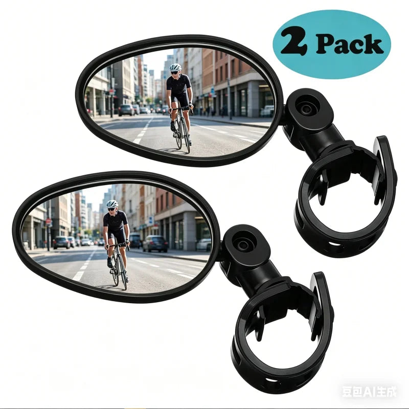 Adjustable Bike Mirror 360 Rotation Cycling Handlebar Rear View Accessory
