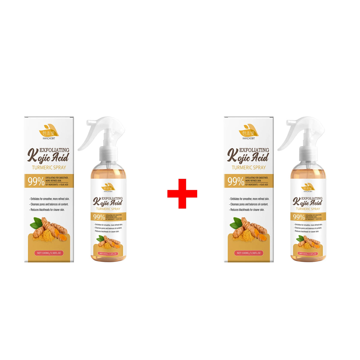Kojic Acid Turmeric Exfoliating Spray Brightening Facial Mist