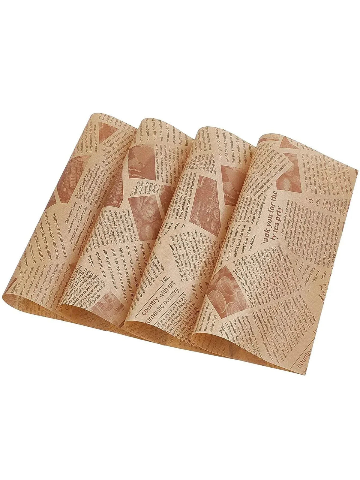 50pcs Greaseproof Food Wrapping Paper for Burgers Sandwiches and Fries