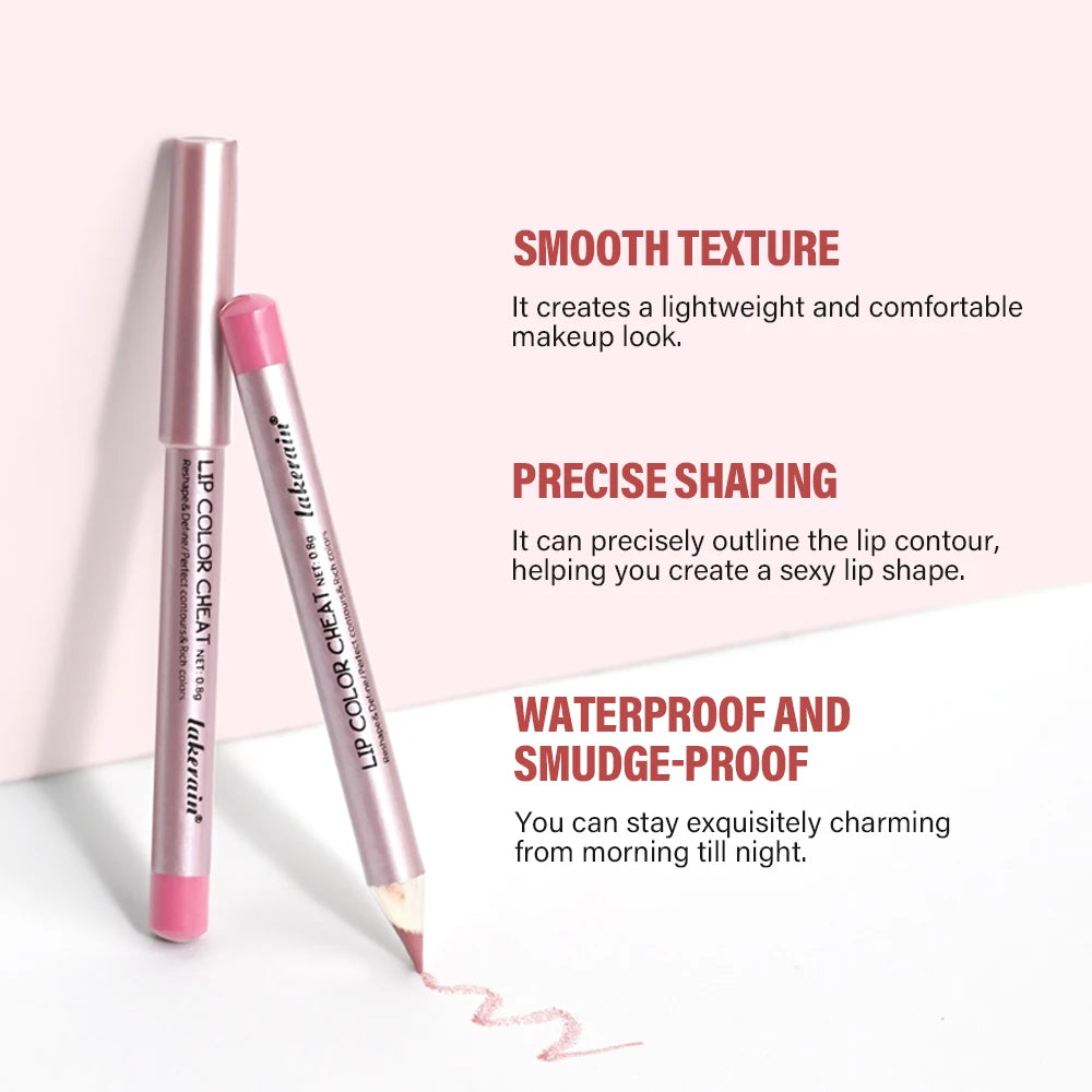 Matte Lip Pencil Waterproof Brown Lip Liner Stain