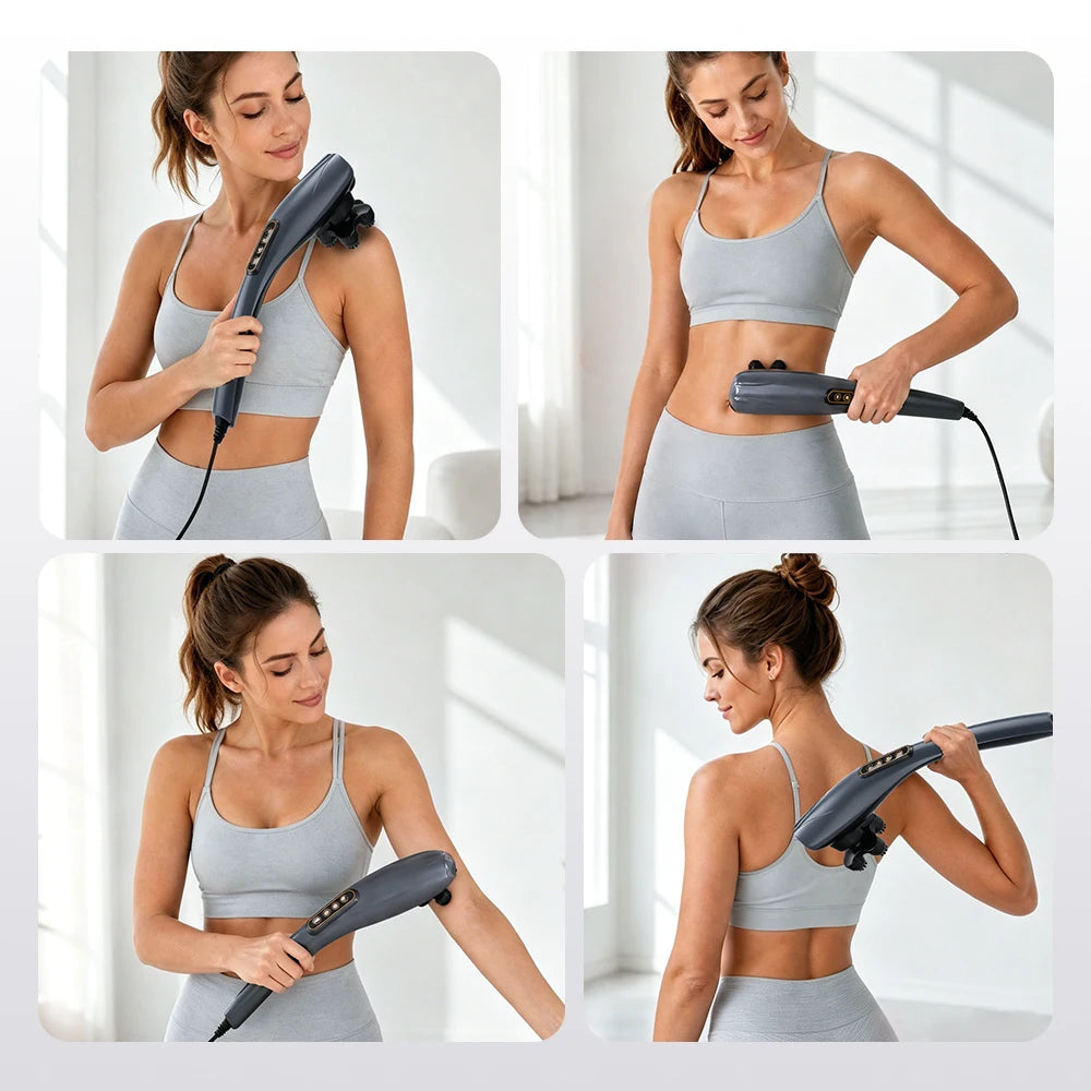 Electric Dolphin Handheld Back Neck and Body Muscle Massager Hammer - 11