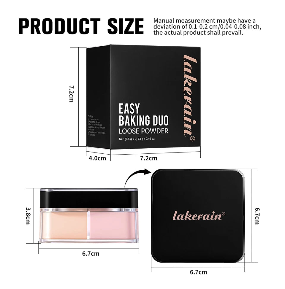 2-in-1 Color Correcting Setting Powder Matte Loose Powder