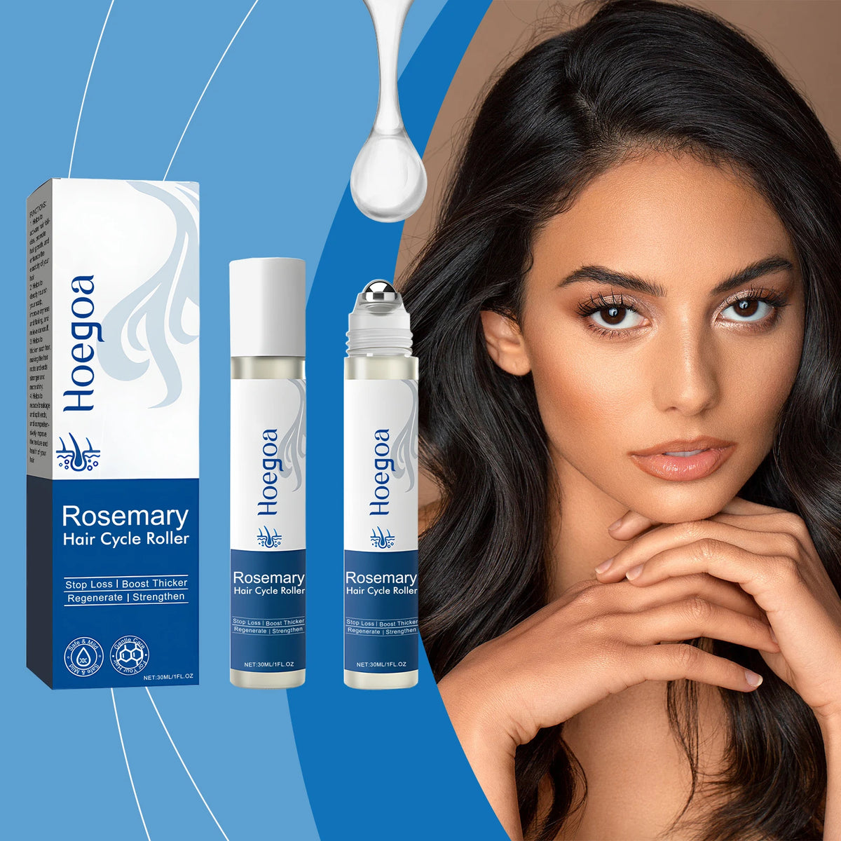 Rosemary Hair Growth Serum Roller Split Ends Repair Oil