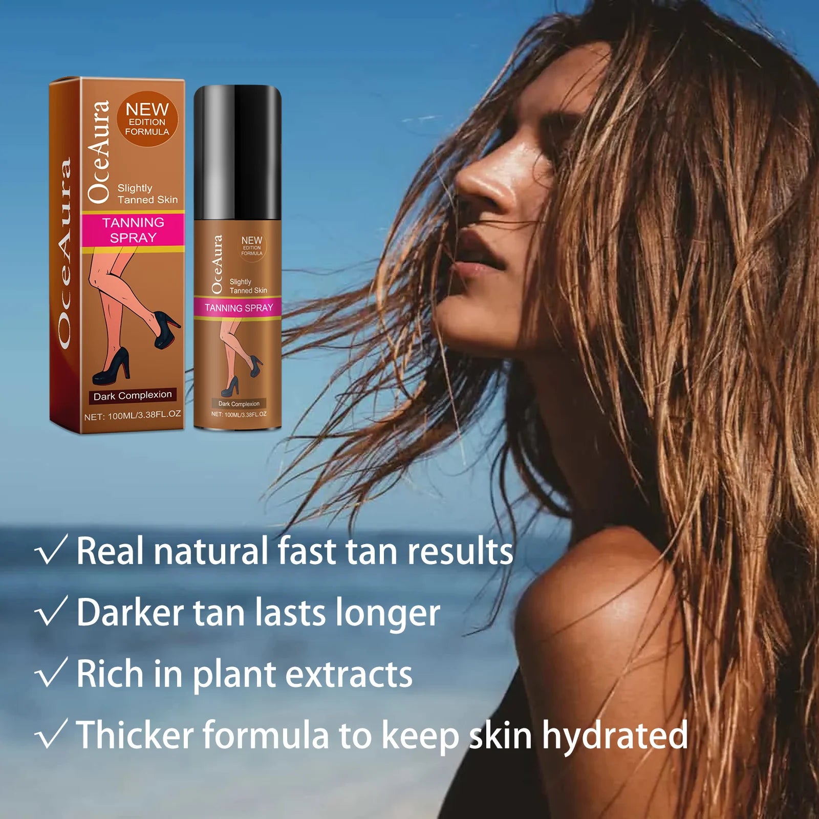 Sunless Tanning Spray Moisturizing Bronzer Self Tanner - 4
