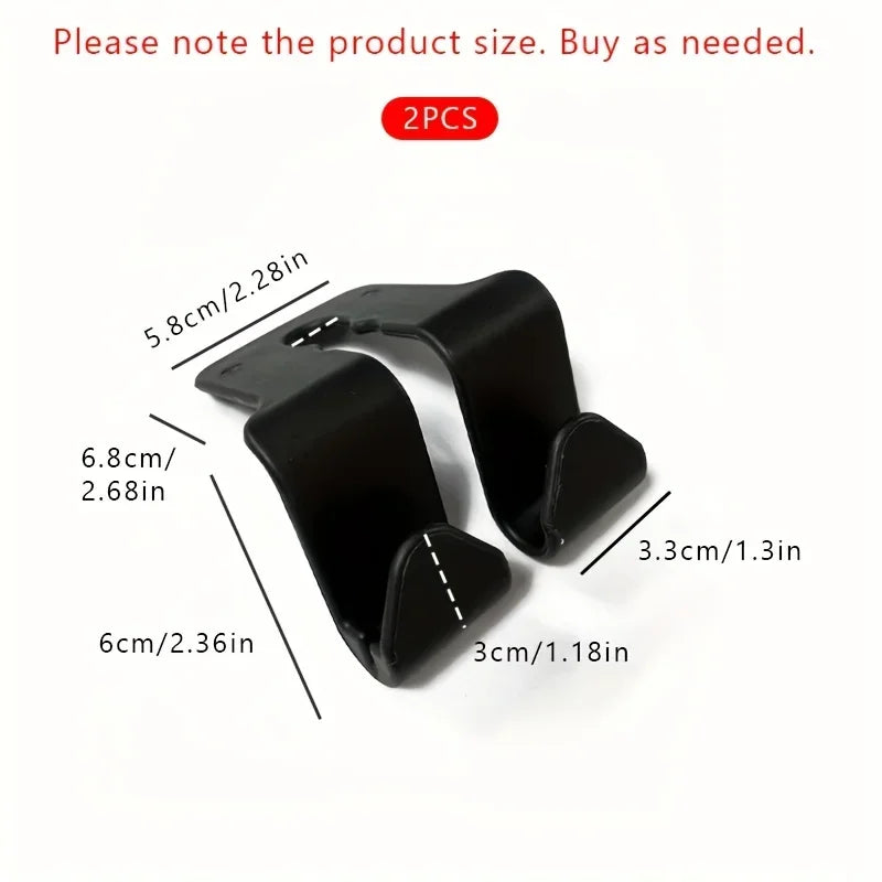 2 Pack Car Seat Back Hooks Multi-Function Headrest Storage Hangers - 2