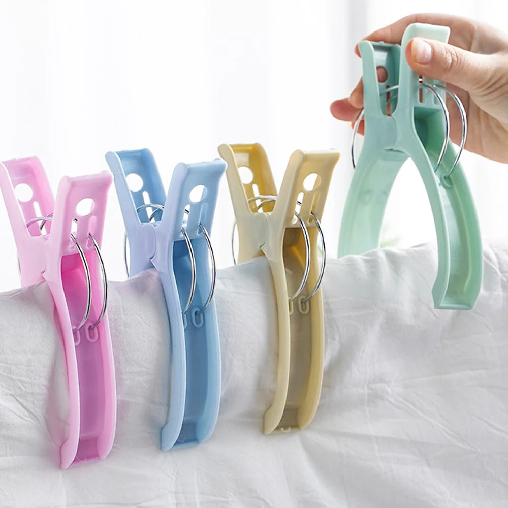 Large Beach Towel Clips Heavy Duty Non Slip Plastic Lounger Pegs - 5