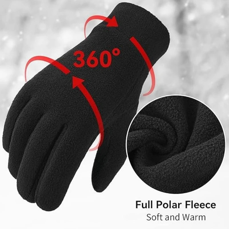 Thermal Winter Gloves Touch Screen Windproof Fleece Running Cycling Gear
