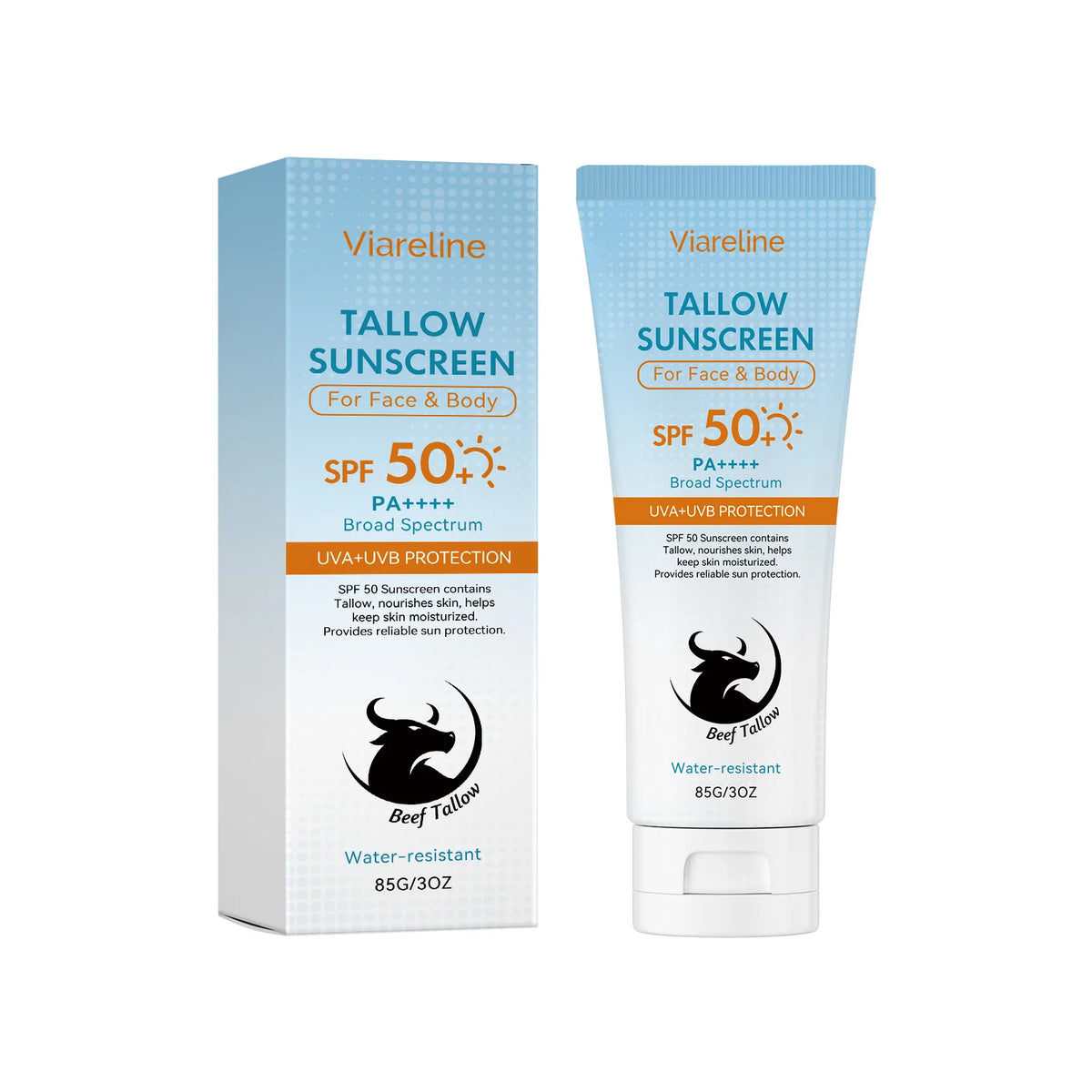SPF 50 Tallow Sunscreen Face and Body Hydrating Barrier Repair Cream