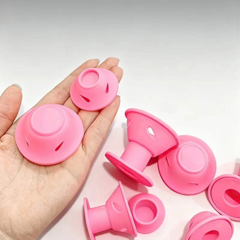 30pcs Silicone Mushroom Hair Curlers Heatless Wave Styling Rollers - 2