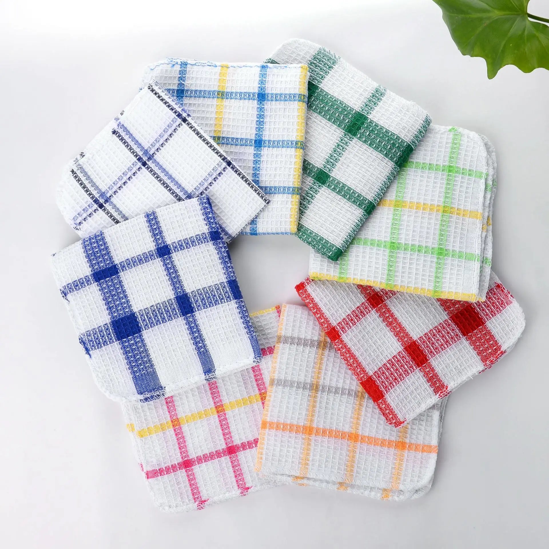 Waffle Weave Kitchen Towels Absorbent Dish Cloths Set for Cleaning - 7