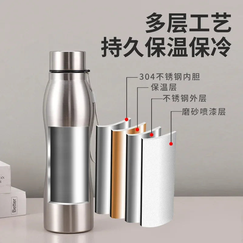 1000ml Stainless Steel Sport Water Bottle Vacuum Insulated Metal Flask