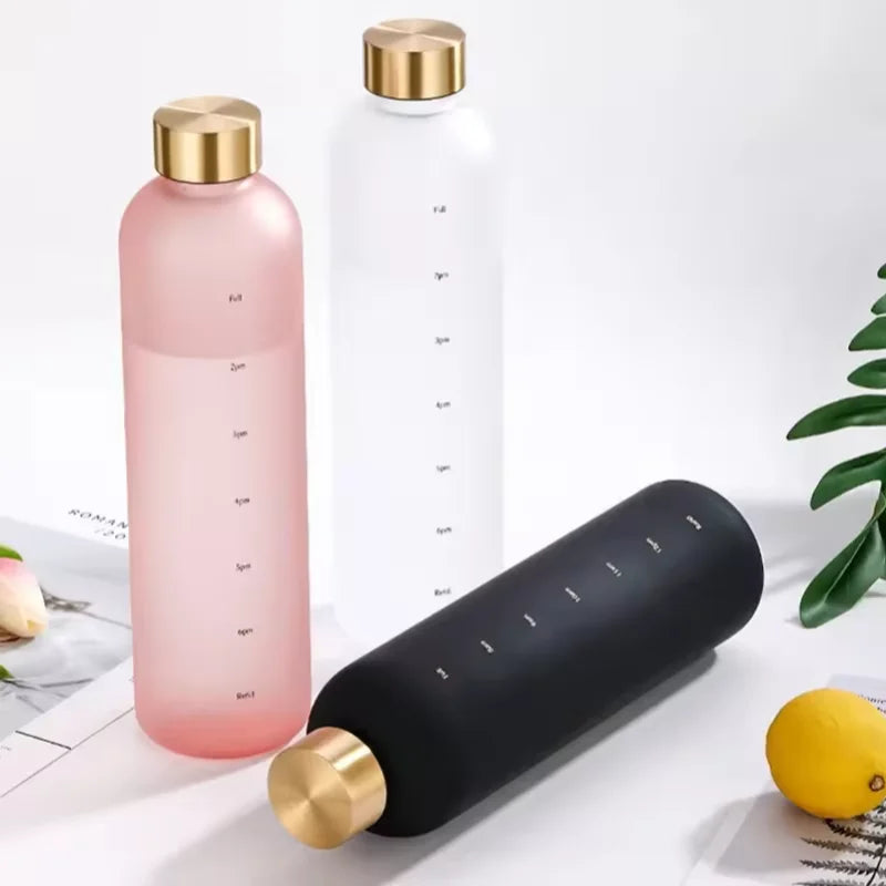 1L Motivational Water Bottle with Time Marker Leakproof Sports Jug - 6