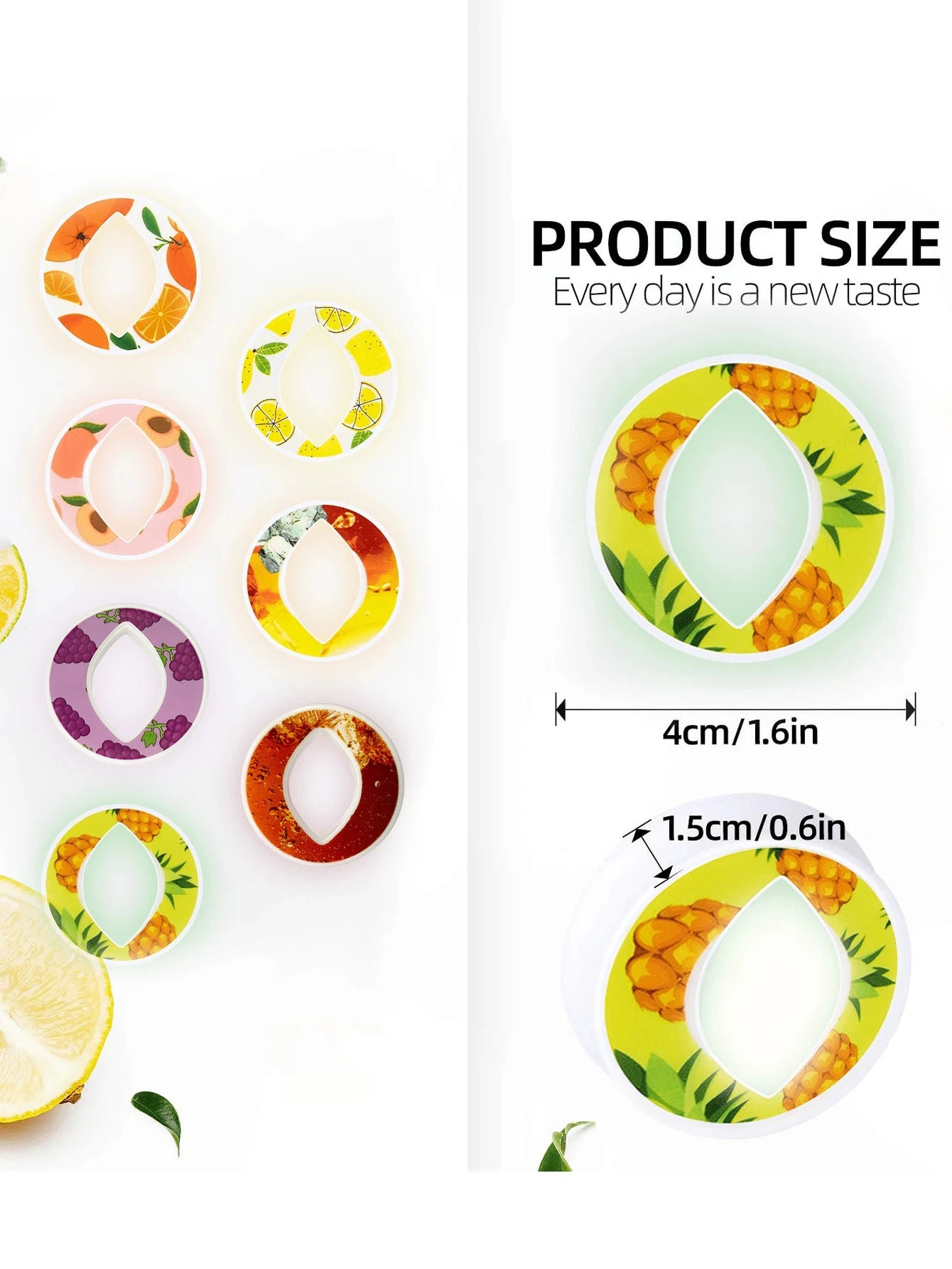 Fruit Flavor Pods for Water Bottles Zero Sugar Calorie Scented Rings - 3