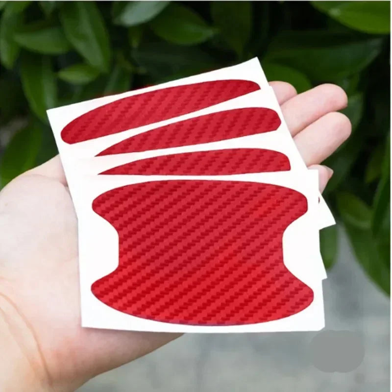 4PCS Car Door Handle Sticker Anti-Scratch Carbon Fiber Protector Film - 13