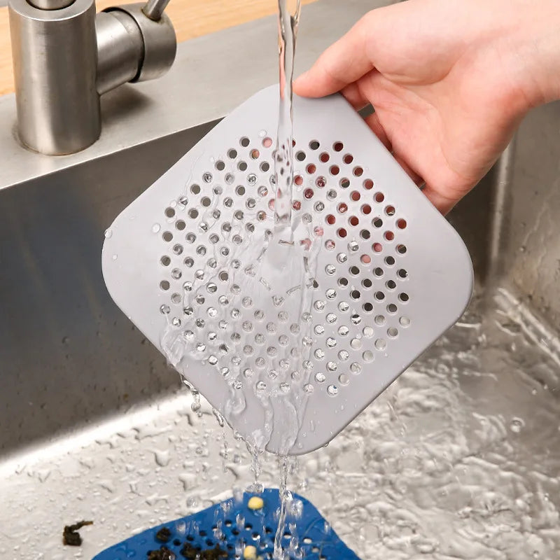 3 Pack Silicone Drain Hair Catcher Sink Strainer and Shower Plug Set - 9
