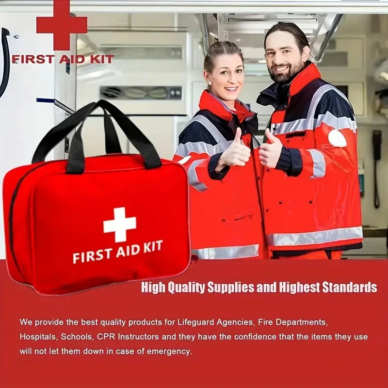 Portable First Aid Kit Emergency Trauma Bag for Car Home and Travel