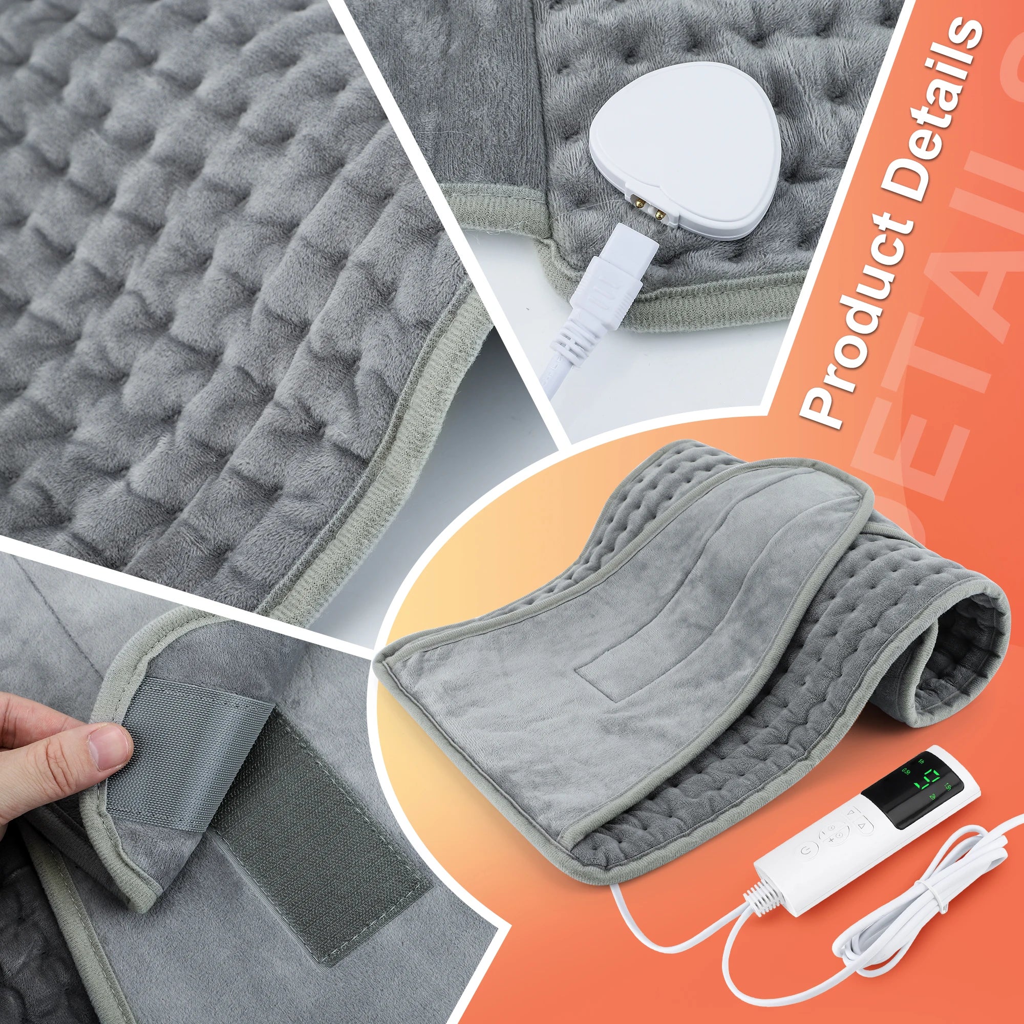 Electric Heating Pad Thermal Mat for Body Warming and Pain Relief - 10