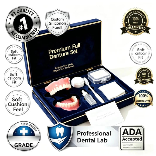 Instant Smile Veneers Cosmetic Denture Set Upper Lower Teeth