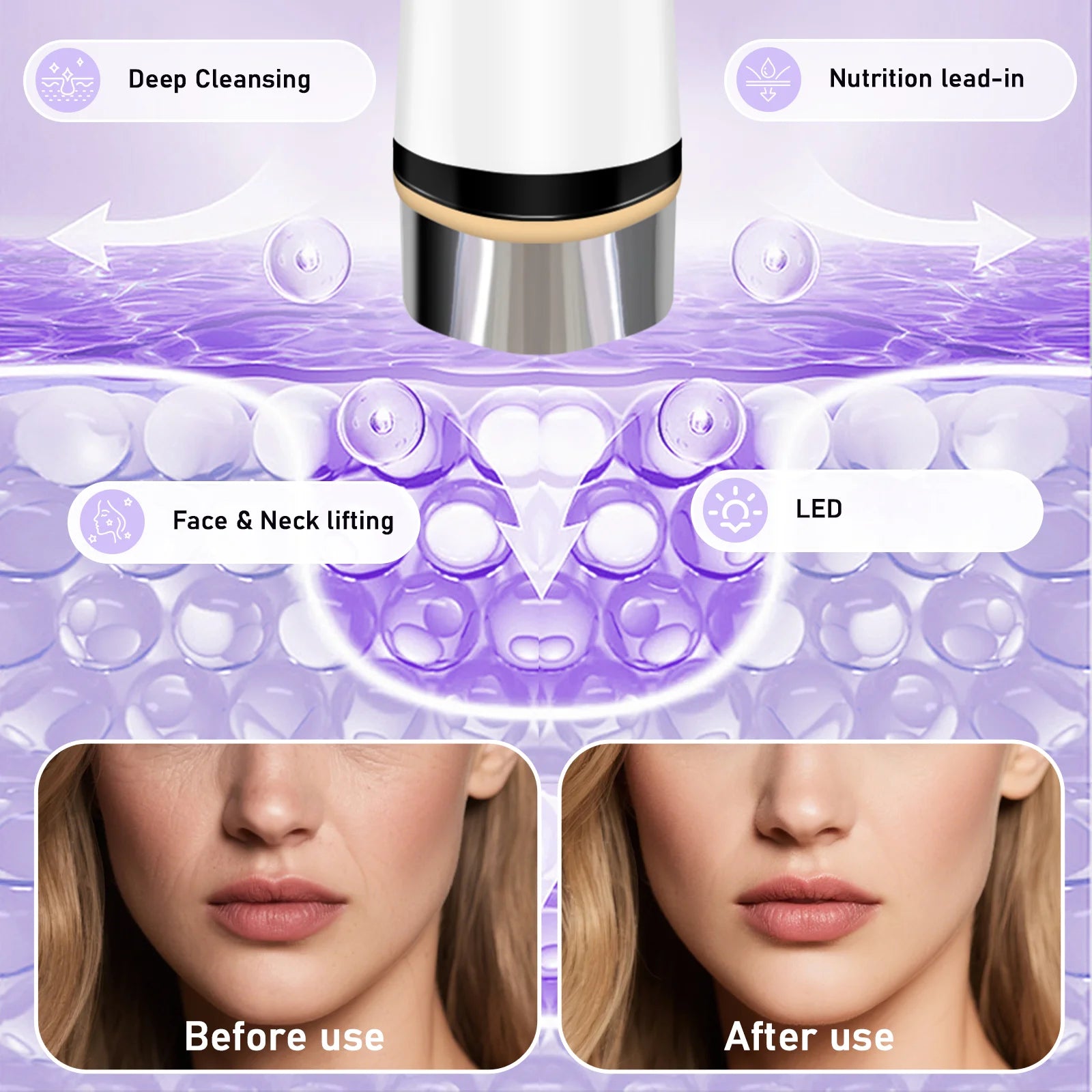 4 Modes Microcurrent Facial Massager Skin Tightening Device - 2