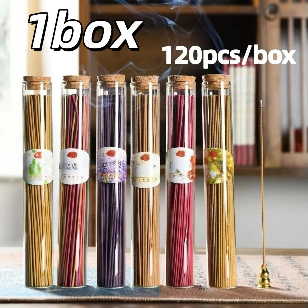 120pc Natural Incense Sticks Aromatherapy Air Freshener Fragrance Set