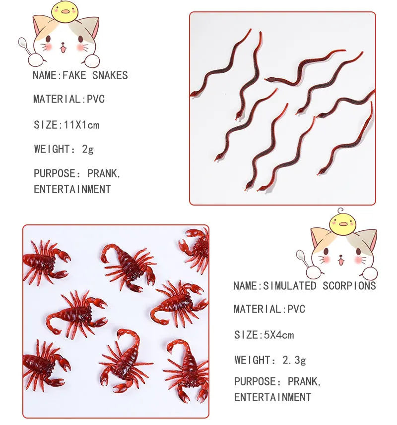 50pcs Realistic Fake Bug Prank Set Halloween Party Decor Props - 9