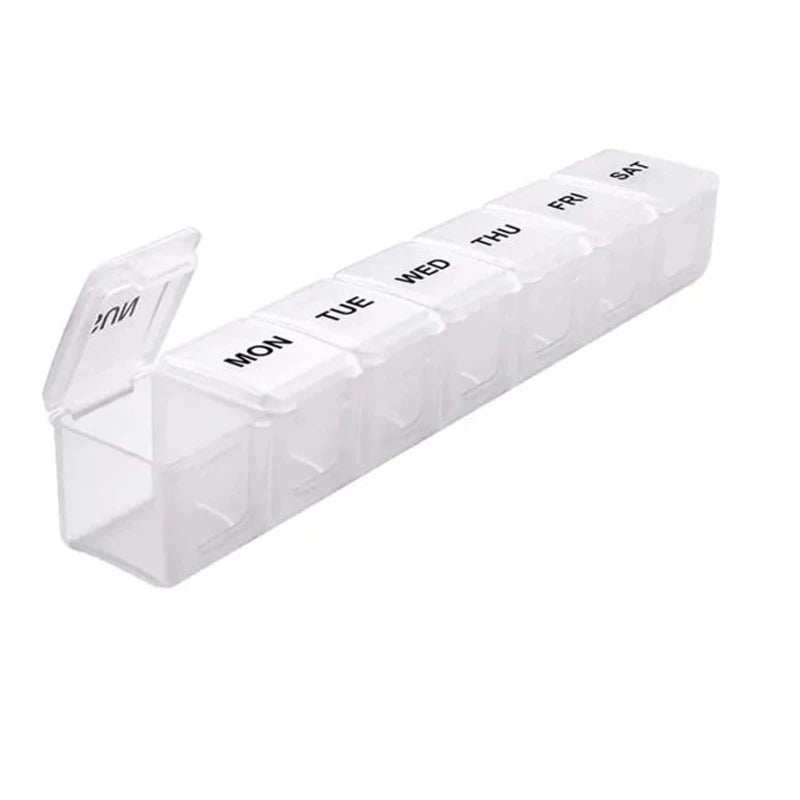 7 Day Weekly Pill Organizer Tablet Medicine Storage Case 2 Pack - 23