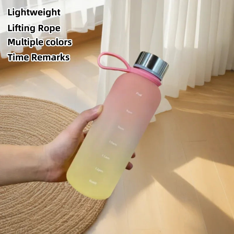 550ml Gradient Water Bottle Portable Sports Cup with Time Marker - 10