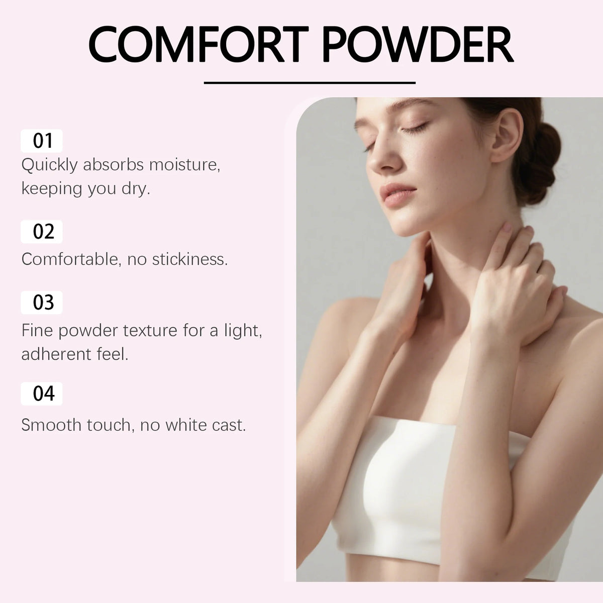 OceAura Cooling Body Powder Sweat Absorbing Anti Chafing Comfort Powder