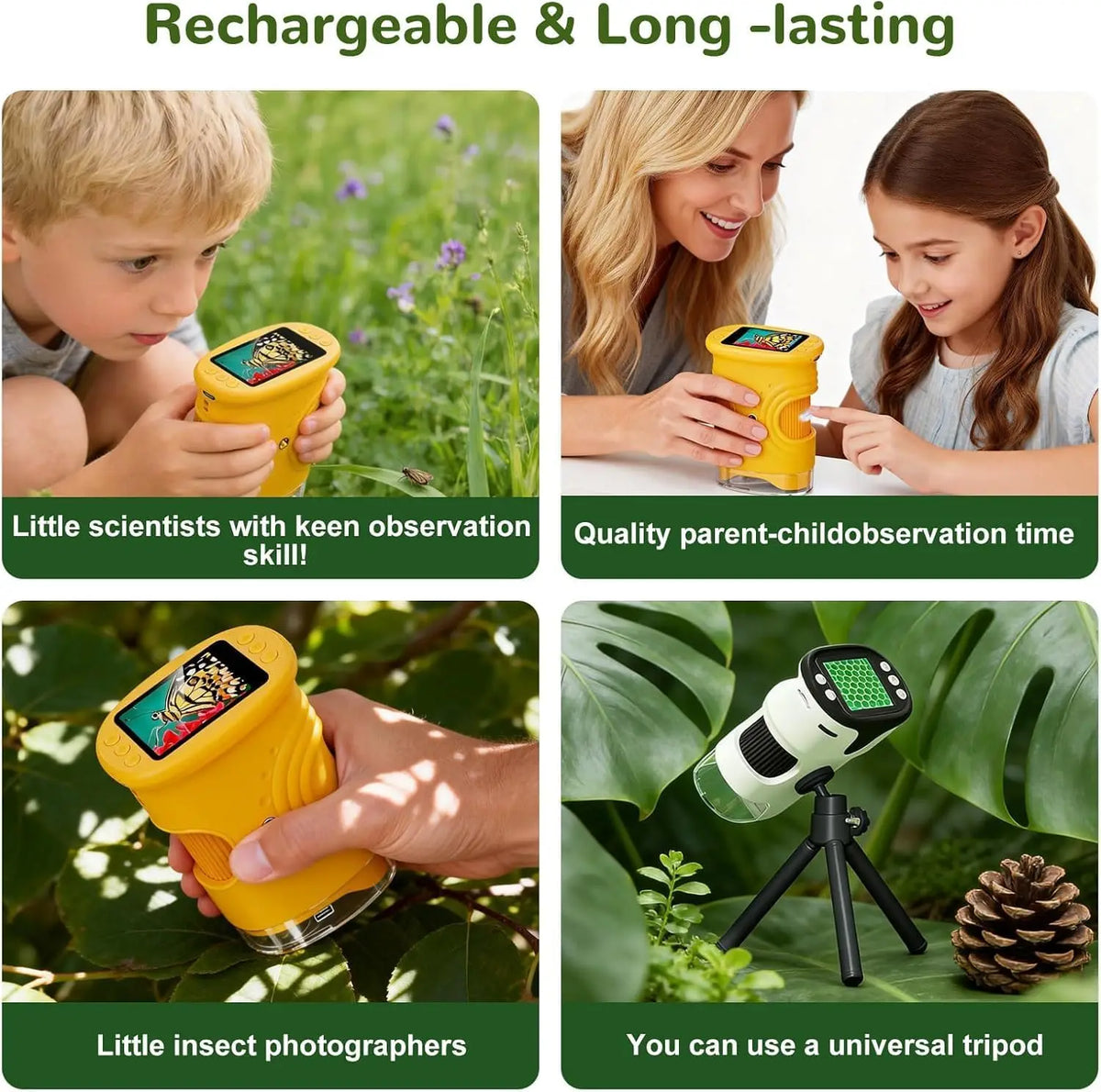 Handheld Digital Microscope for Kids Portable Science Toy