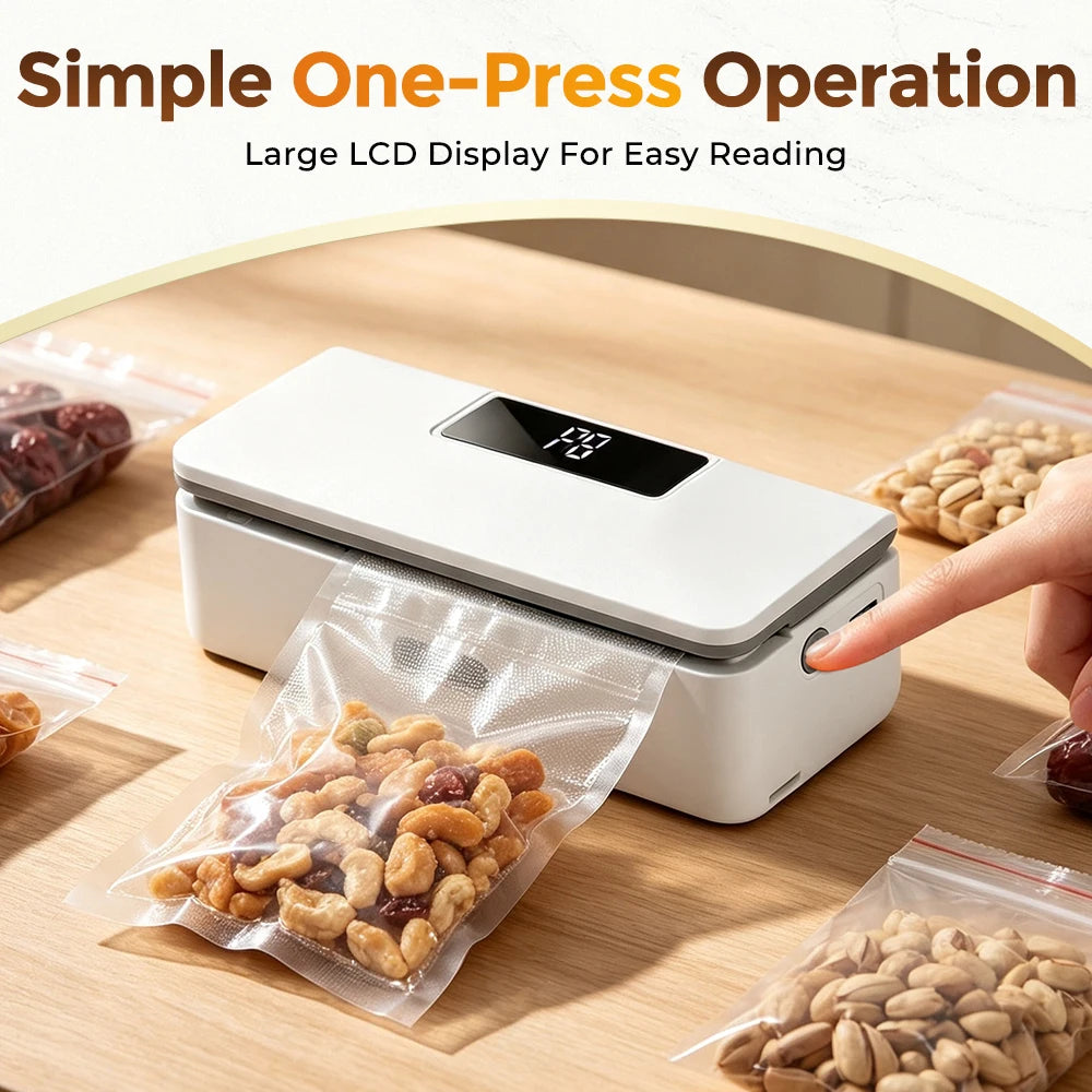 Portable Food Sealer Handheld Mini Bag Sealer with Cutter