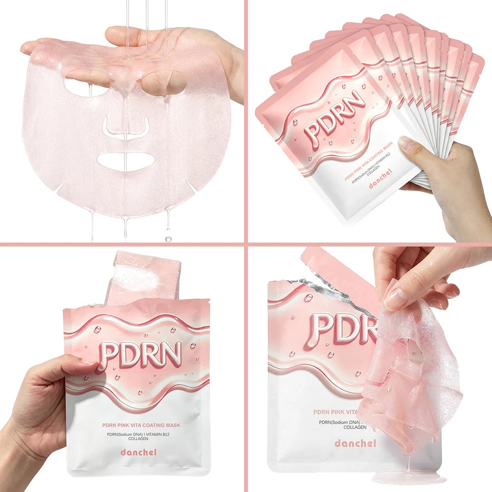 Korean Salmon DNA PDRN Pink Vitamin Hydrating Facial Sheet Mask - 6