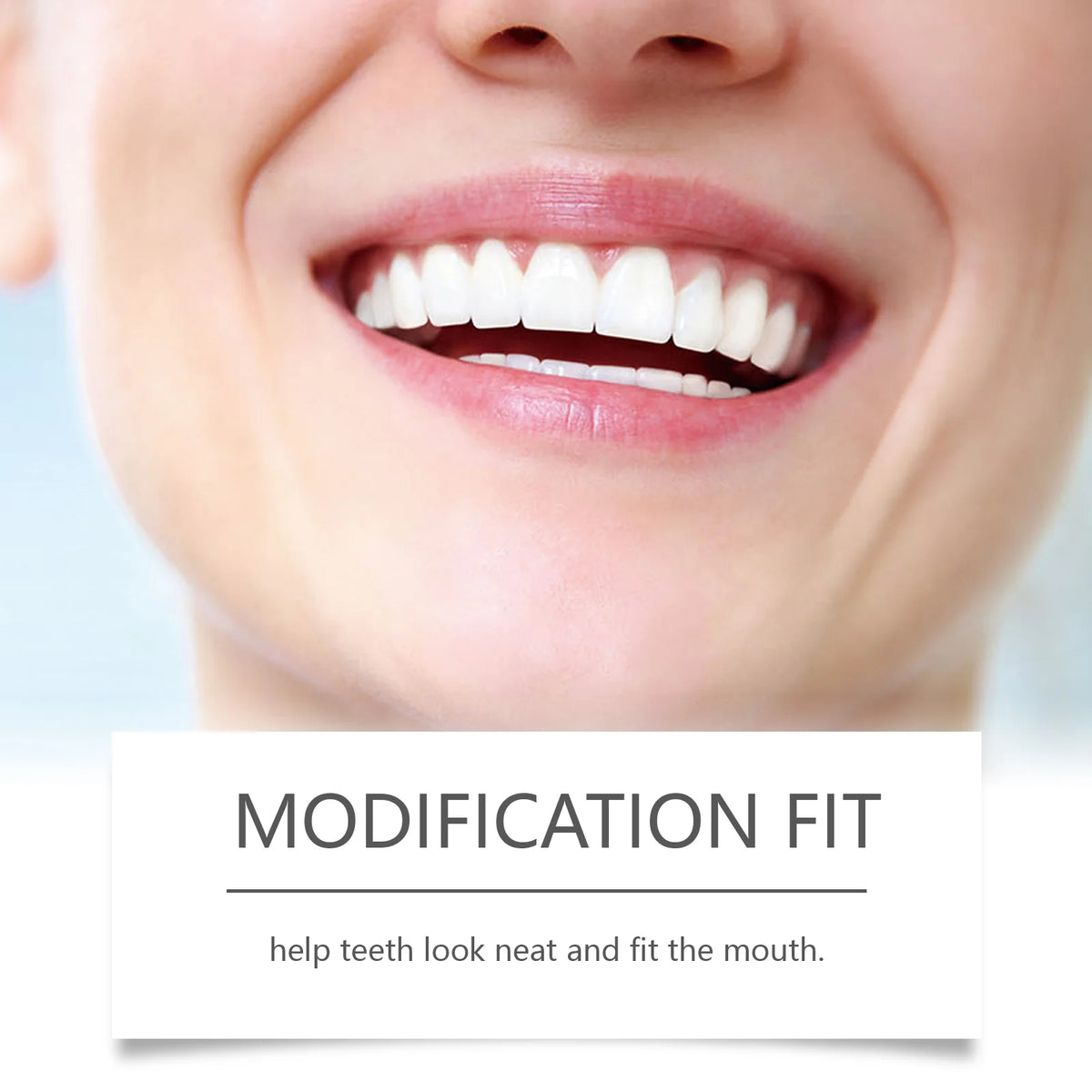 Oralhoe Cosmetic Denture Kit Upper and Lower Teeth with Cleaning Tablets