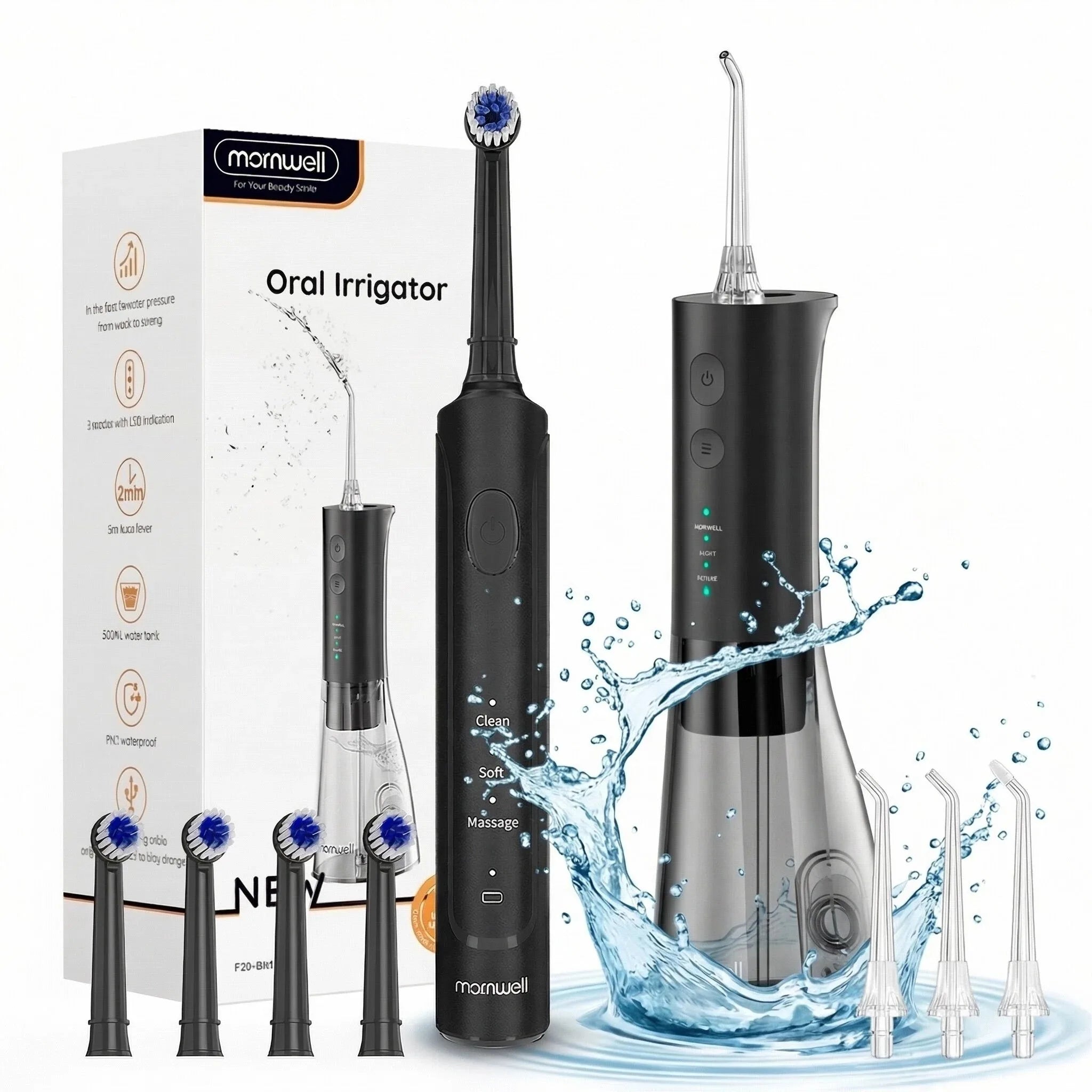 Electric Toothbrush & Water Flosser Oral Irrigator Kit - 1