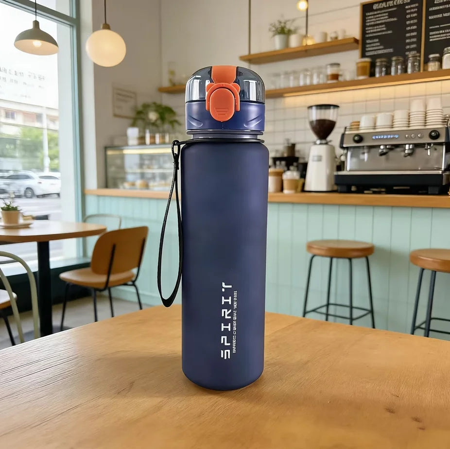 650ml Frosted Sports Water Bottle Leak Proof Gym Cup with Handle - 13