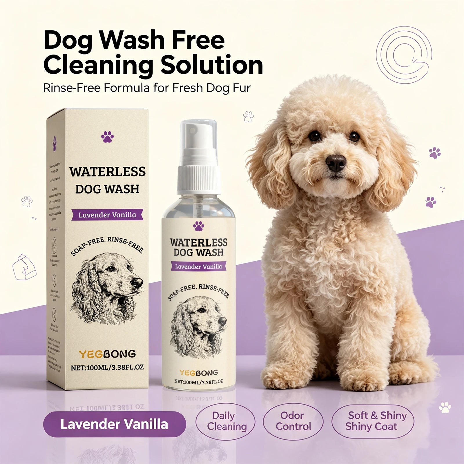 Waterless Dog Shampoo Spray Foaming Dry Bath Pet Cleaning - 3