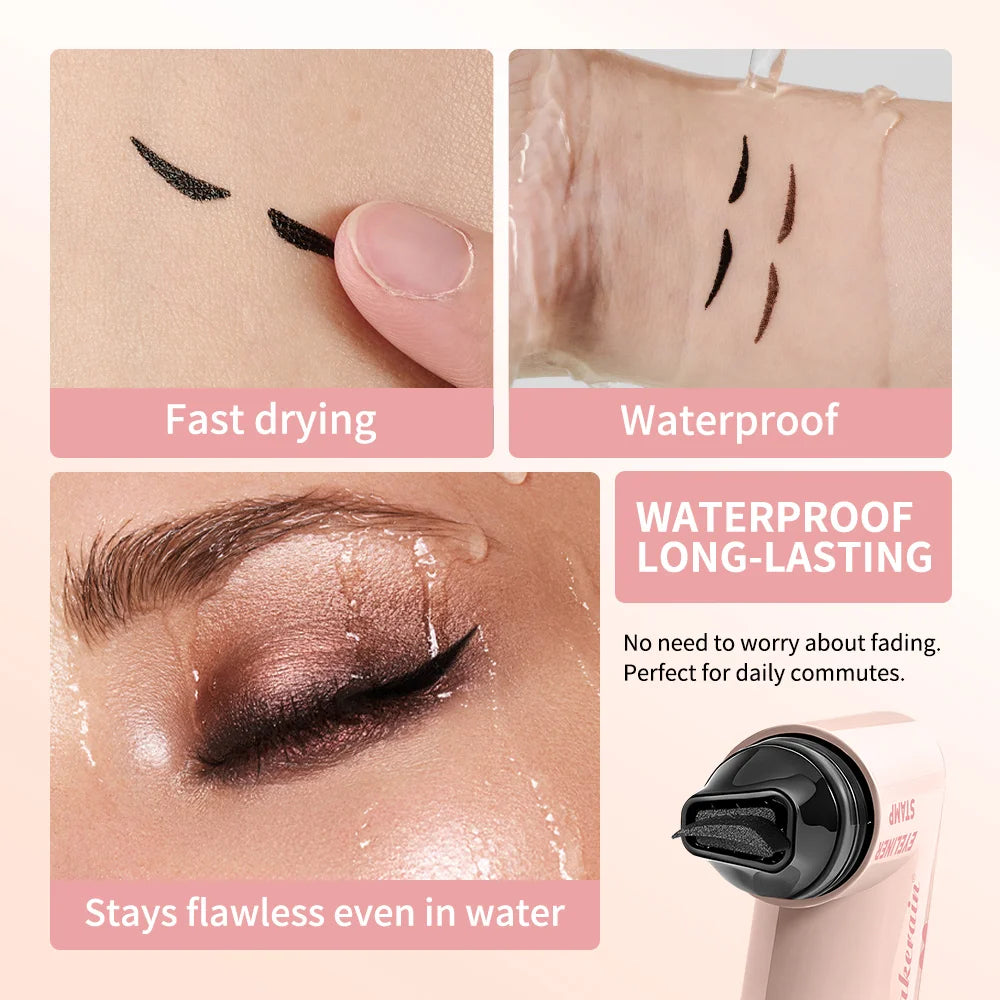 Triangle Liquid Eyeliner Stamp Waterproof Winged Pencil Pen - 5