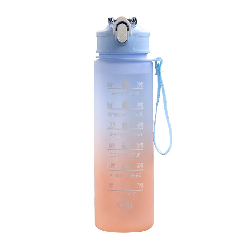 750ml Motivational Sports Water Bottle Leak Proof Fitness Tracker Cup - 11