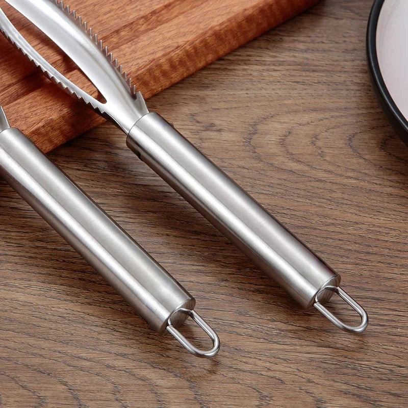 Stainless Steel Fish Scaler Scraper Kitchen Seafood Cleaning Tool