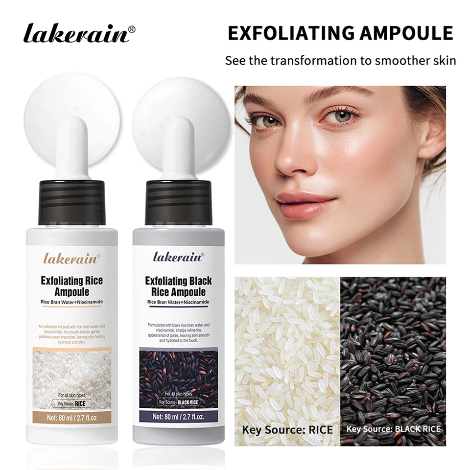 White Black Rice Exfoliating Serum Peeling Hydrating Toner