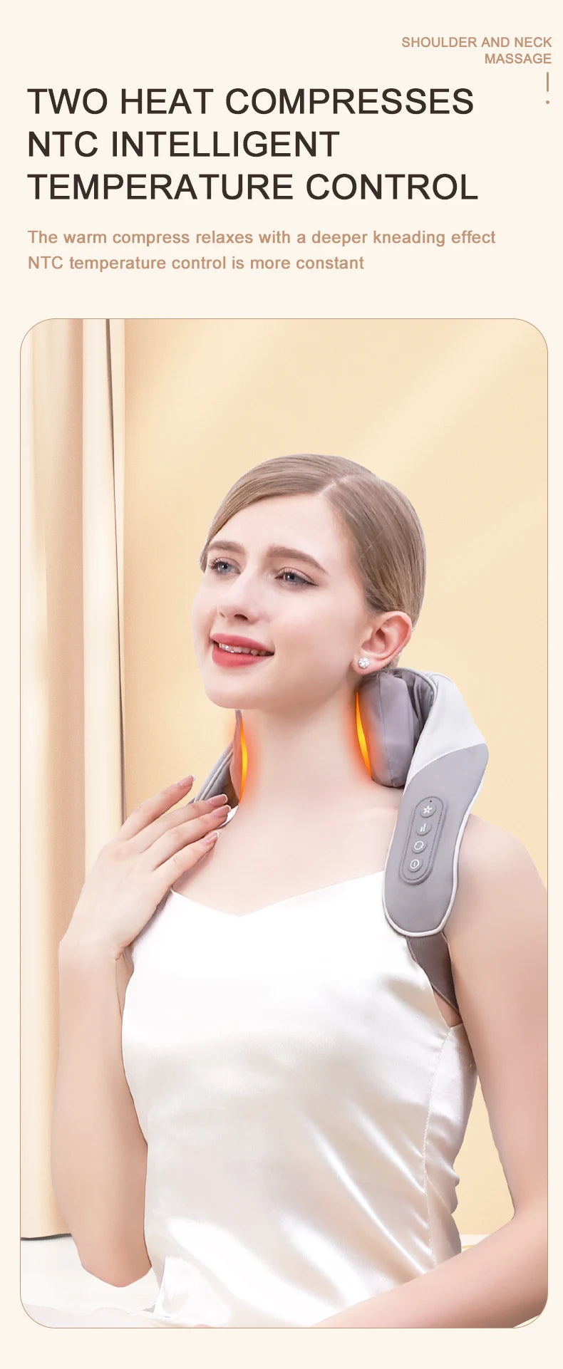 Wireless Neck and Back Massager 6D Deep Tissue Kneading Pillow - 16