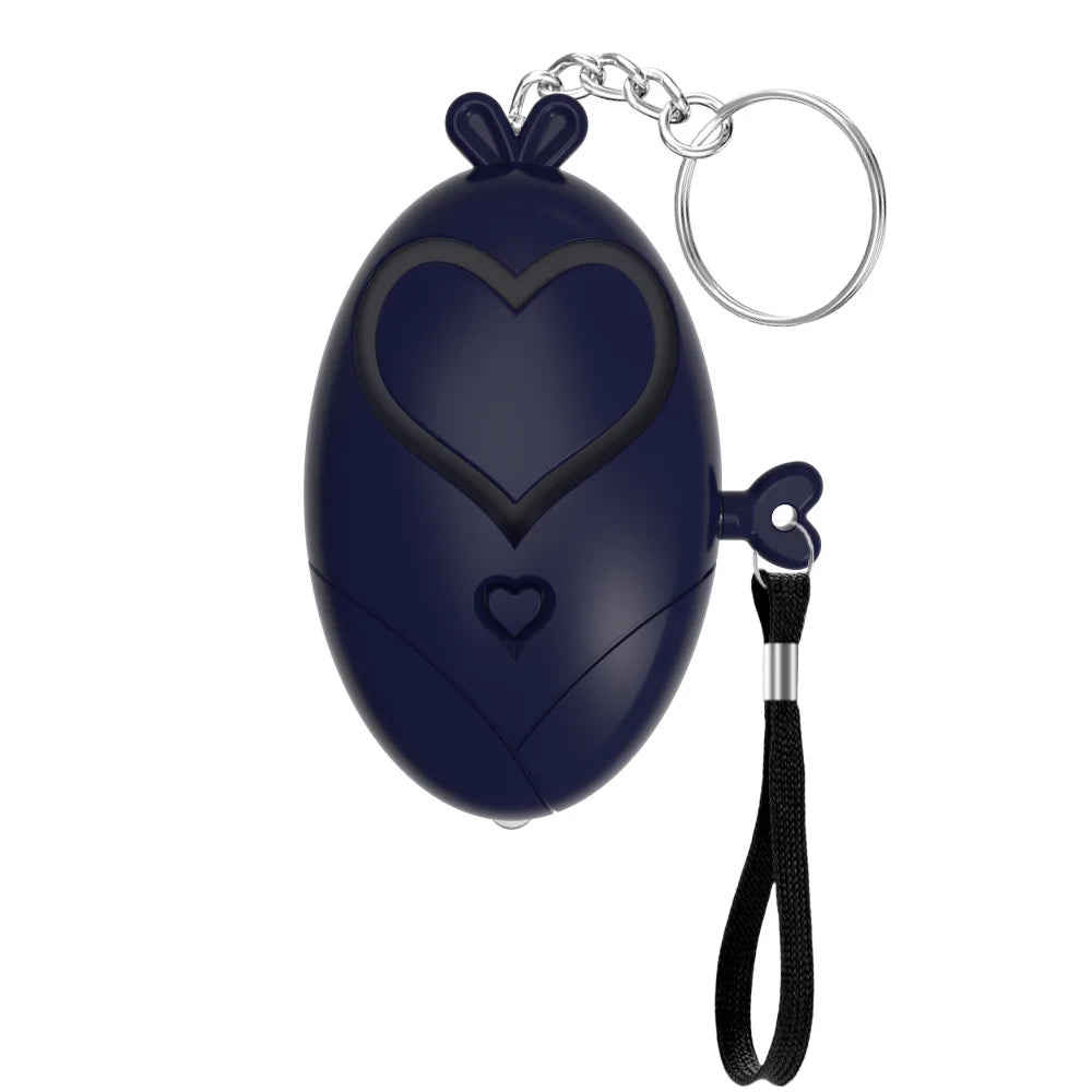 Heart Shaped Personal Alarm 130dB Safety Siren Keychain Emergency Tool - 17